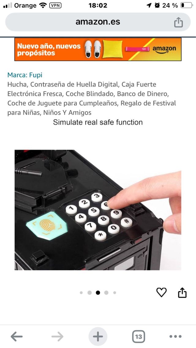 Hucha camion blindado con contraseña para niños