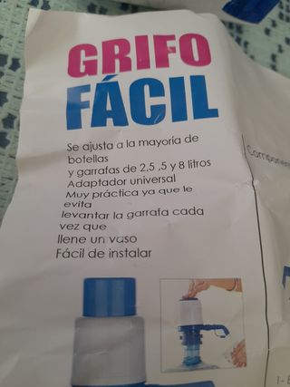 DISPENSADOR DE AGUA PARA GARRAFAS