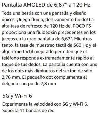Xiaomi Poco F3 Ram 6GB Memoria 128GB Bianco NUOVO