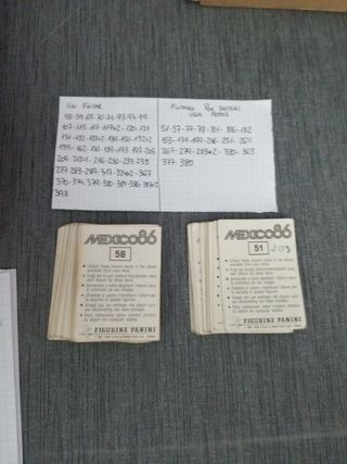 Cromos México 86 mundial panini