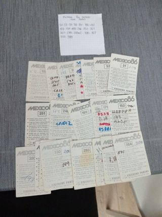 Cromos México 86 mundial panini