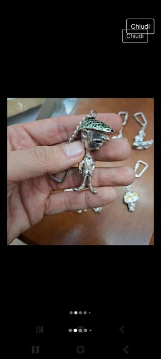 Portachiavi bubble head in metallo