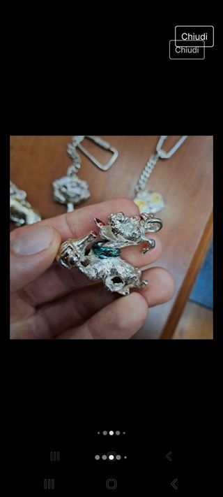 Portachiavi bubble head in metallo