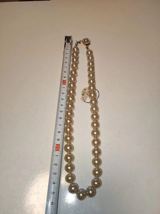 Antiguo collar muestrario de perlas . Años 60