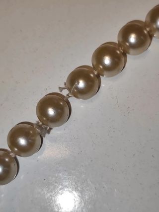 Antiguo collar muestrario de perlas . Años 60