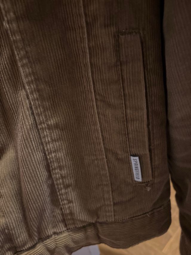 Cazadora pana forrada de borreguito