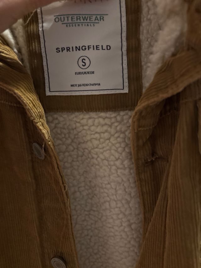 Cazadora pana forrada de borreguito