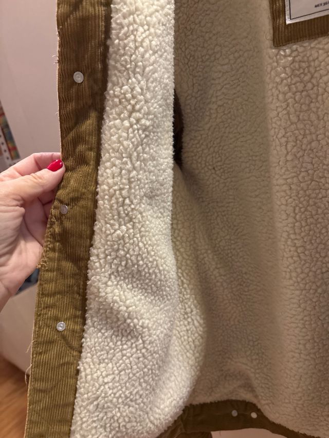 Cazadora pana forrada de borreguito