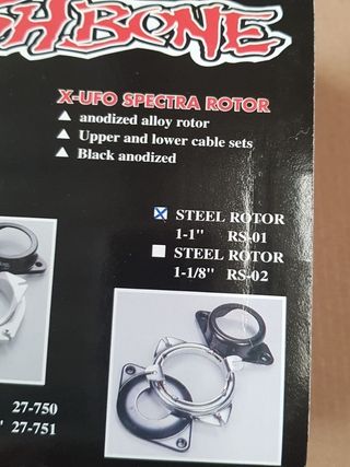 Rotor bicicleta tubos de horquilla de 1" (25,4 mm)