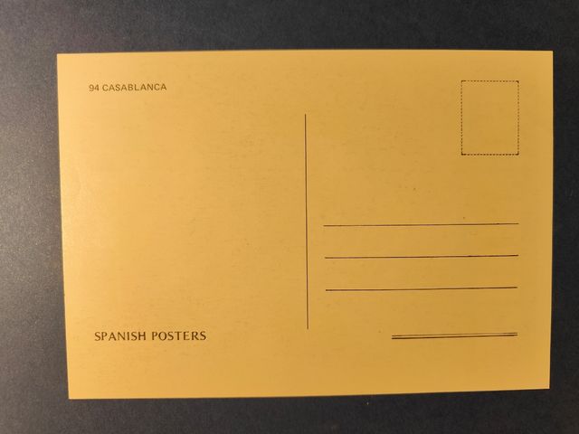 Poster película de cine Casablanca 