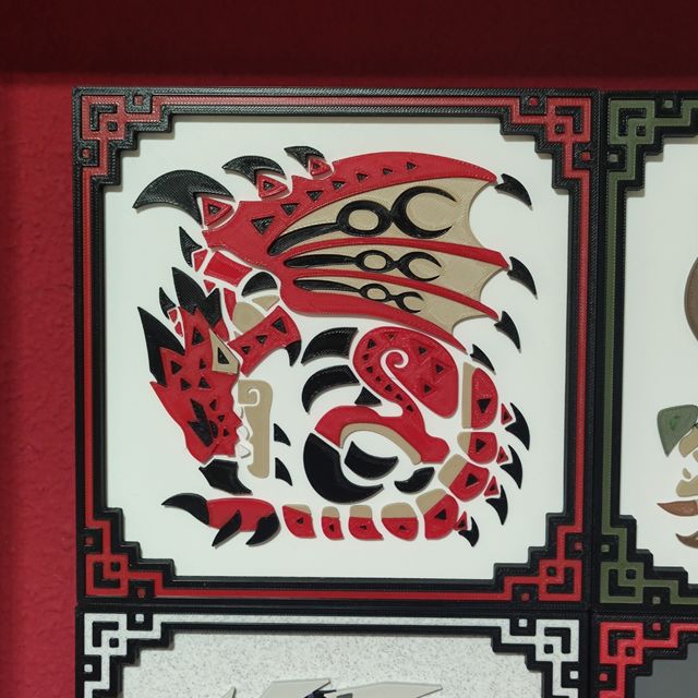 Cuadros Monster Hunter, Rathalos, Rathian, Rey Dau