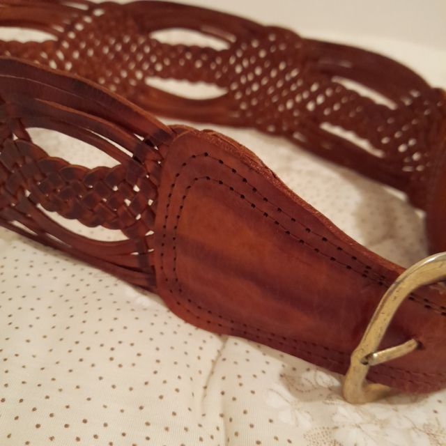 Cintura in pelle intrecciata