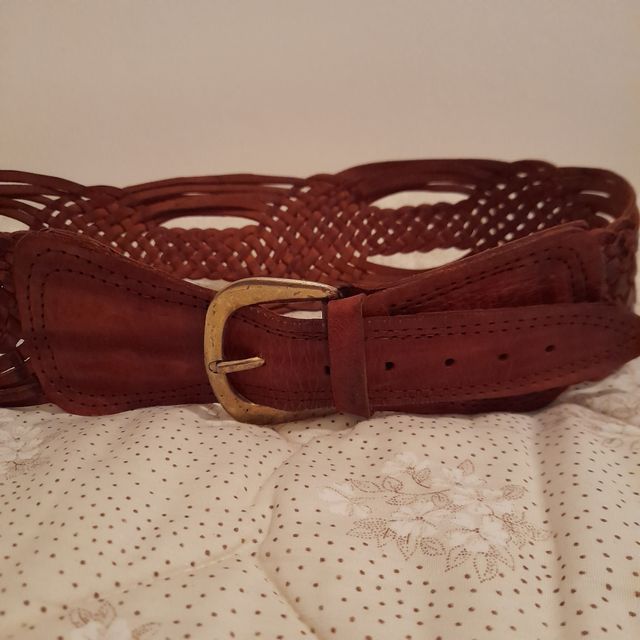 Cintura in pelle intrecciata