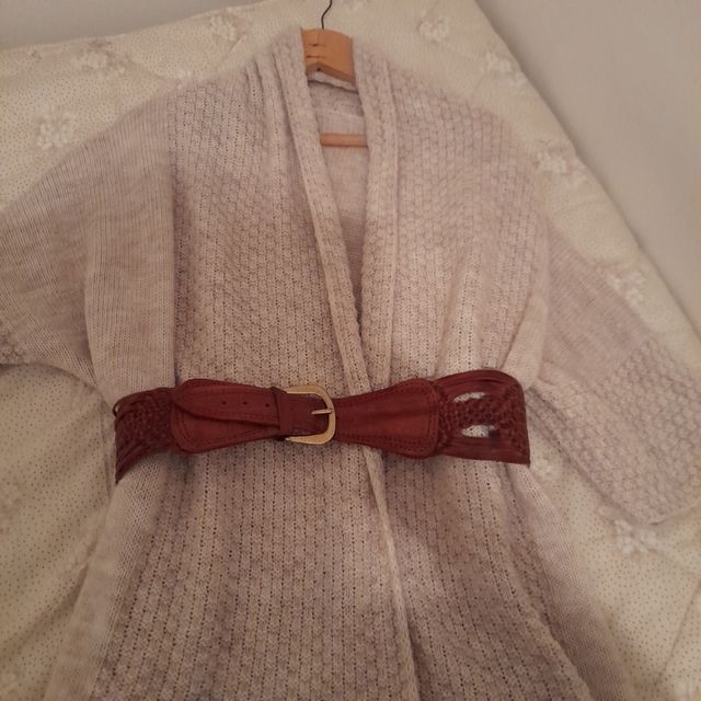 Cintura in pelle intrecciata