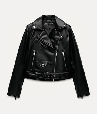 Cazadora biker efecto piel