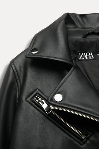 Cazadora biker efecto piel