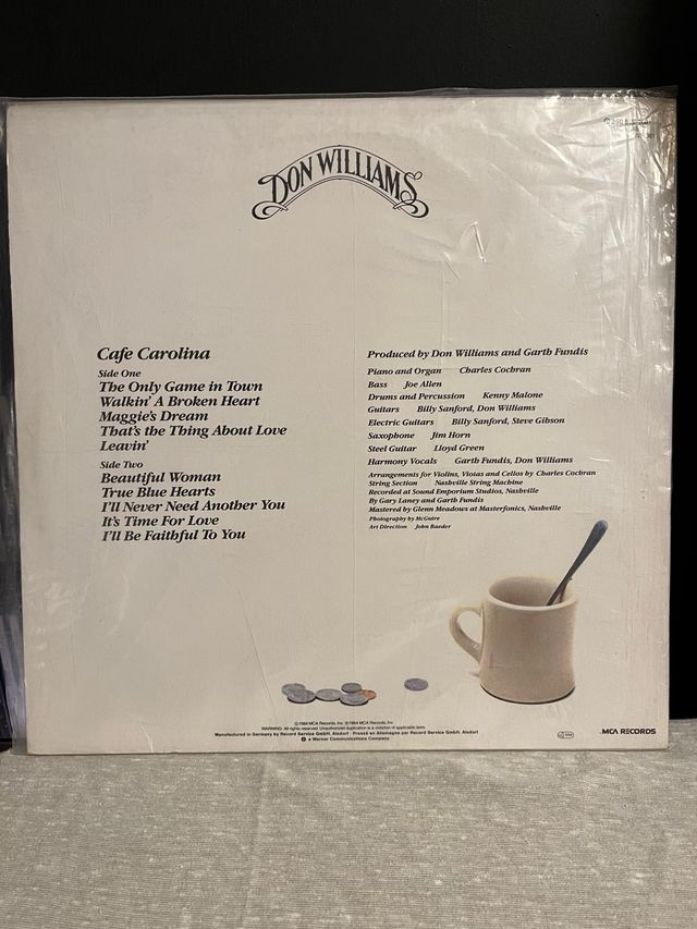 Don Williams “Cafe Carolina” LP 1984