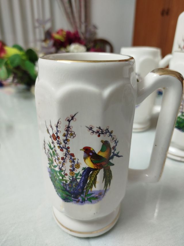 Juego jarras de Cerveza de cerámica.