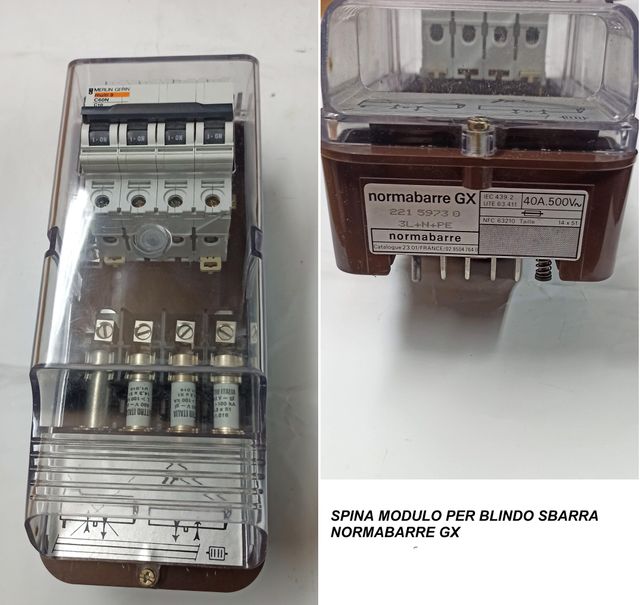 Spina modulo per blindo Normabarre GX 40A 500V