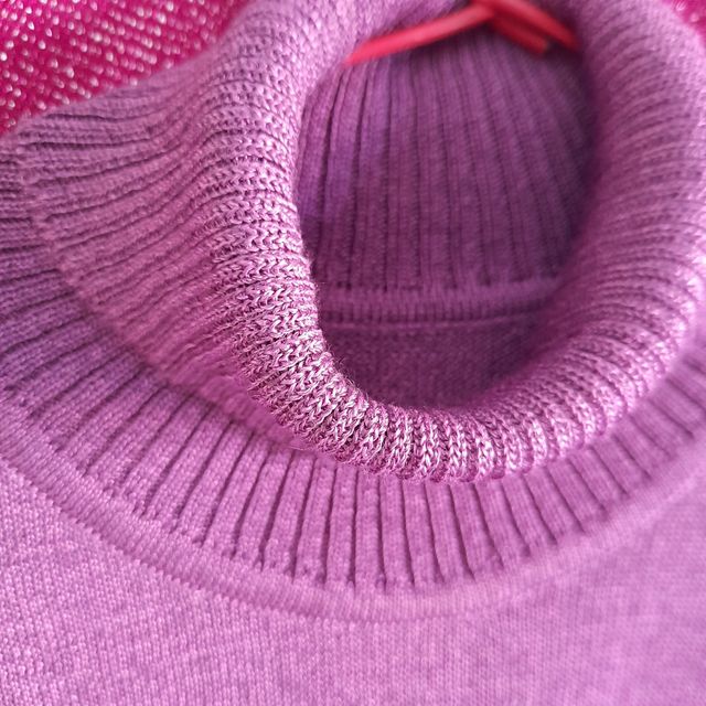 Maglione a collo alto in lana merino