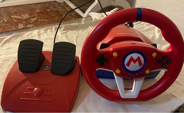 Volante con acelerador y frenado nintendo switch