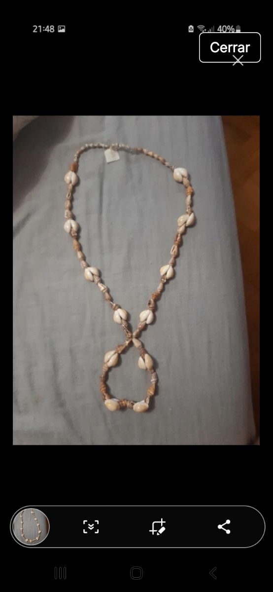 5 collares de caracoles. Oferta.