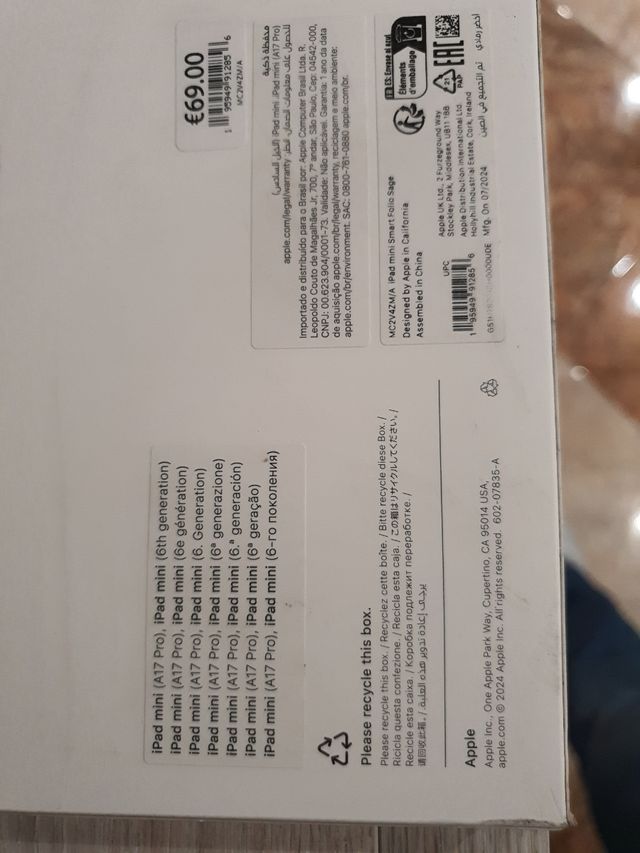 Funda ipad mini smart Folio. A17Pro 6° generación