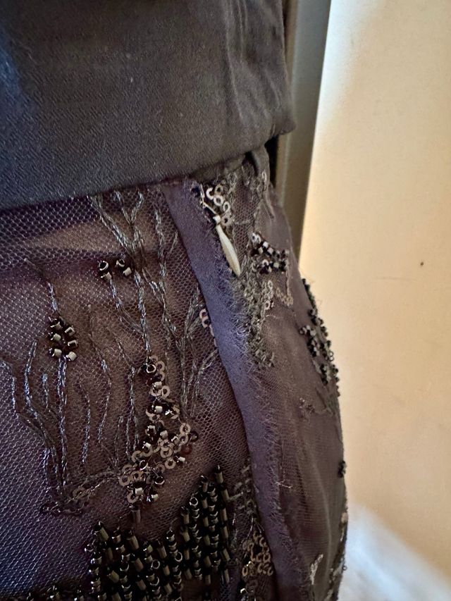 Falda tul con lentejuelas Zara