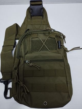 Bandolera Táctica 8 litros verde militar-Molle