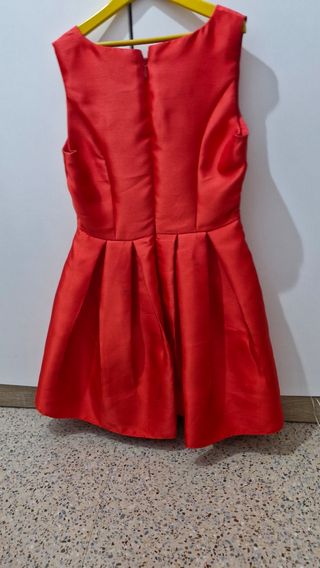 Vestido raso rojo