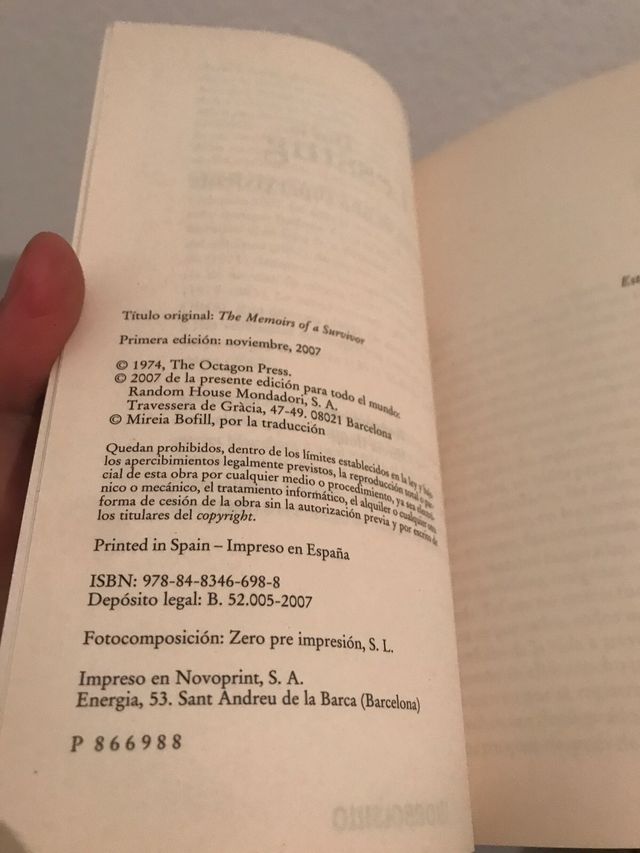 Memorias de una superviviente. Doris Lessing