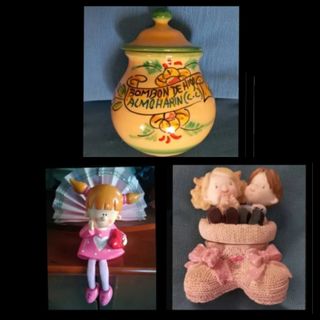 CERÁMICAS: BOMBONERA-MUÑECA-HUCHA