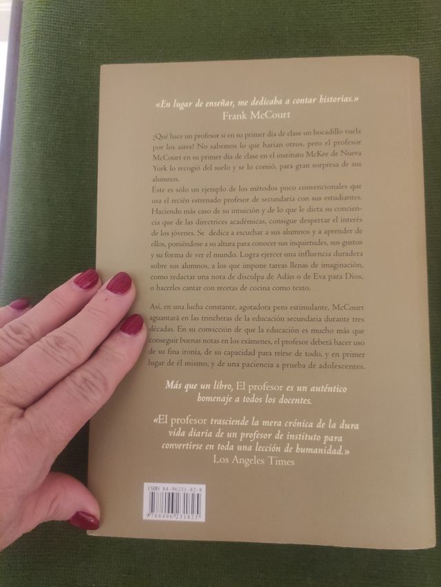 El profesor: Una novela sobre la vida de un ingenioso profesor en Nueva York, una auténtica lección de humanidad.