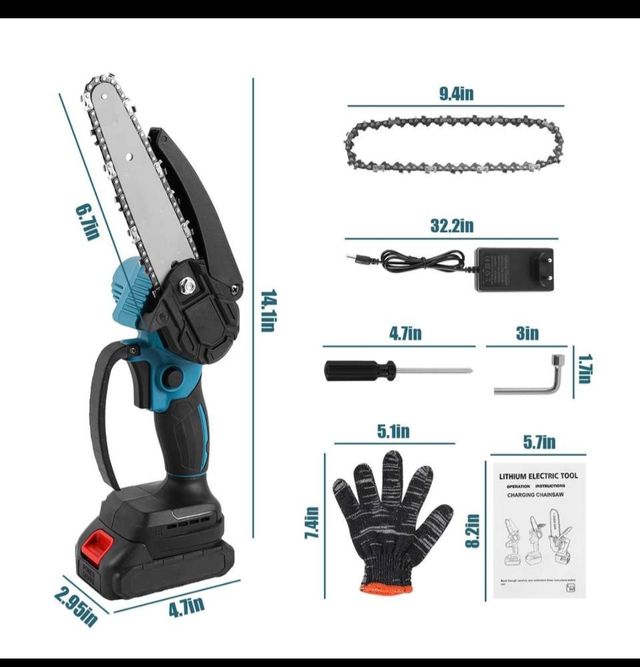 Mini motosierra eléctrica