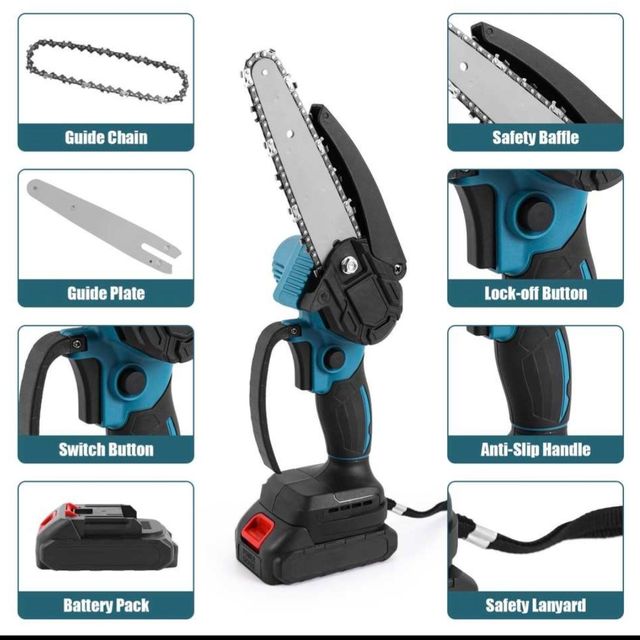 Mini motosierra eléctrica