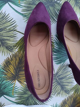 Zapatos tacon mujer color vino