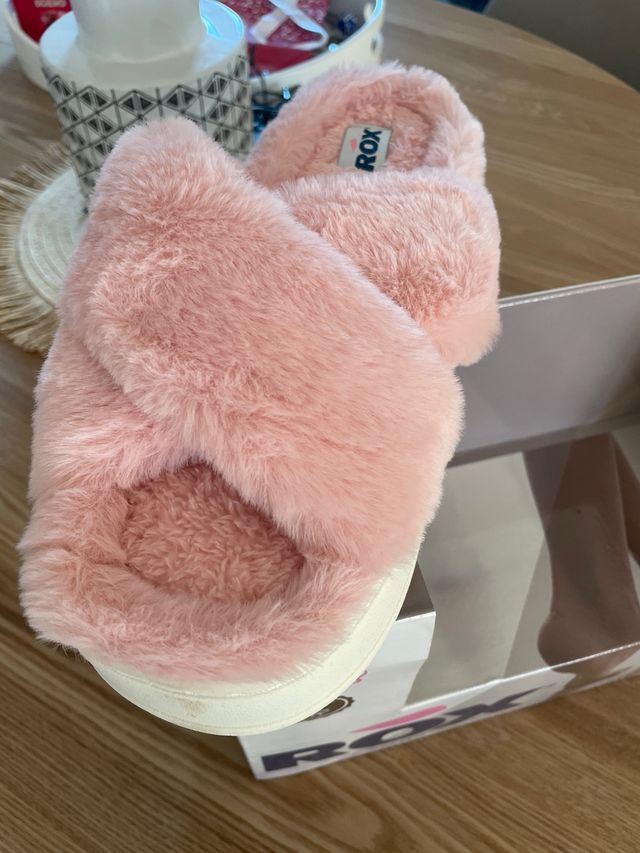 Ciabatte pelose rosa