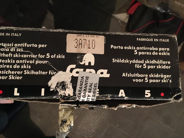 Portasci antifurto per 5 paia