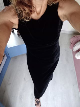 Vestido terciopelo negro largo
