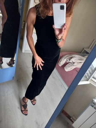 Vestido terciopelo negro largo