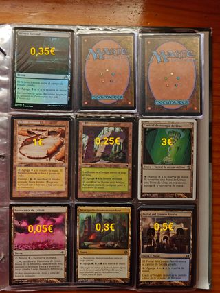 Cartas Magic sueltas Tierras no básicas