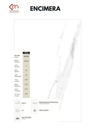 Encimera Porcelánica