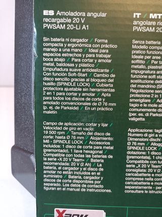 Mini Radial Batería 20V PARKSIDE