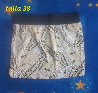 Falda mini blanco t38