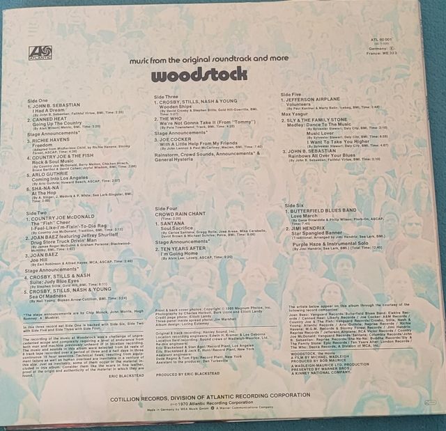 Vinile 33 giri del 1970 concerto Woodstock