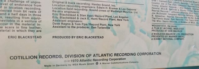 Vinile 33 giri del 1970 concerto Woodstock