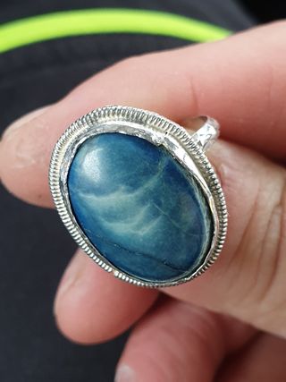 Antiguo anillo de plata macizo unico