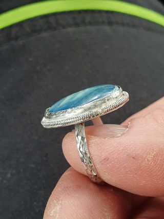 Antiguo anillo de plata macizo unico