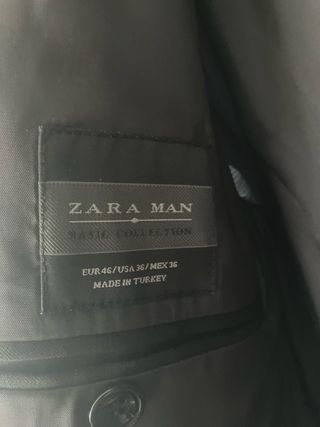 Traje Negro talla 46 EUR / 36 USA
