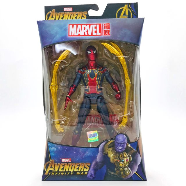 2 personaggi Marvel Legends Avengers Spiderman Thanos